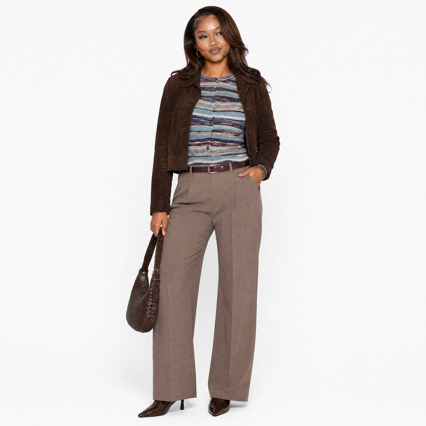 New - COOGI Women's Light Weight Knit Cardigan - Blue Multi