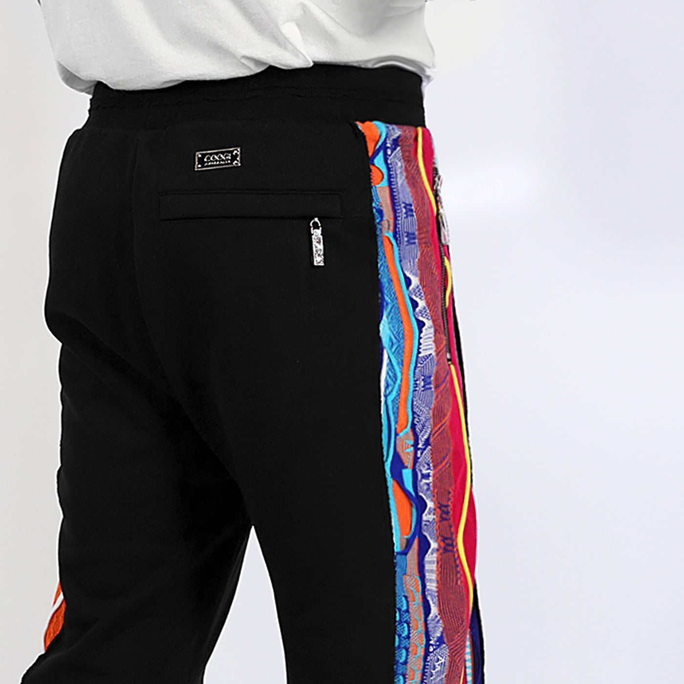 New - COOGI Sweater Pieced Fleece Jogger in Black