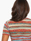 New - COOGI Women's Light Weight Short Sleeve Sweater Knit Top - Multi-Color