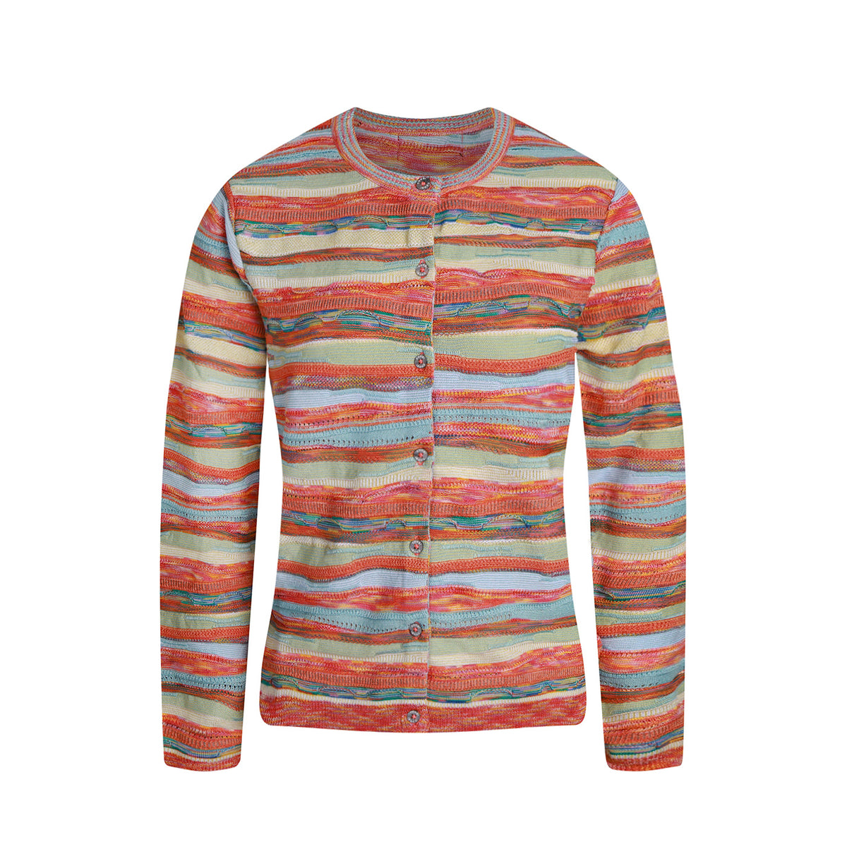 New - COOGI Women's All-Season Knit Cardigan - Orange Multi
