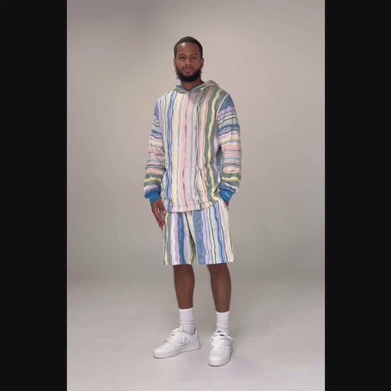 New - COOGI Light Weight Sweater Knit Hoody in Pink and Blue