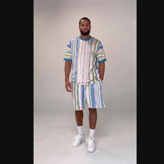 New- COOGI Light Weight Sweater Knit Tee in Pink and Blue