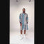 New - COOGI Light Weight Sweater Knit Hoody in Blue and Gray - Set