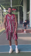 New - COOGI Red-Black Sweater Knit Basketball Shorts