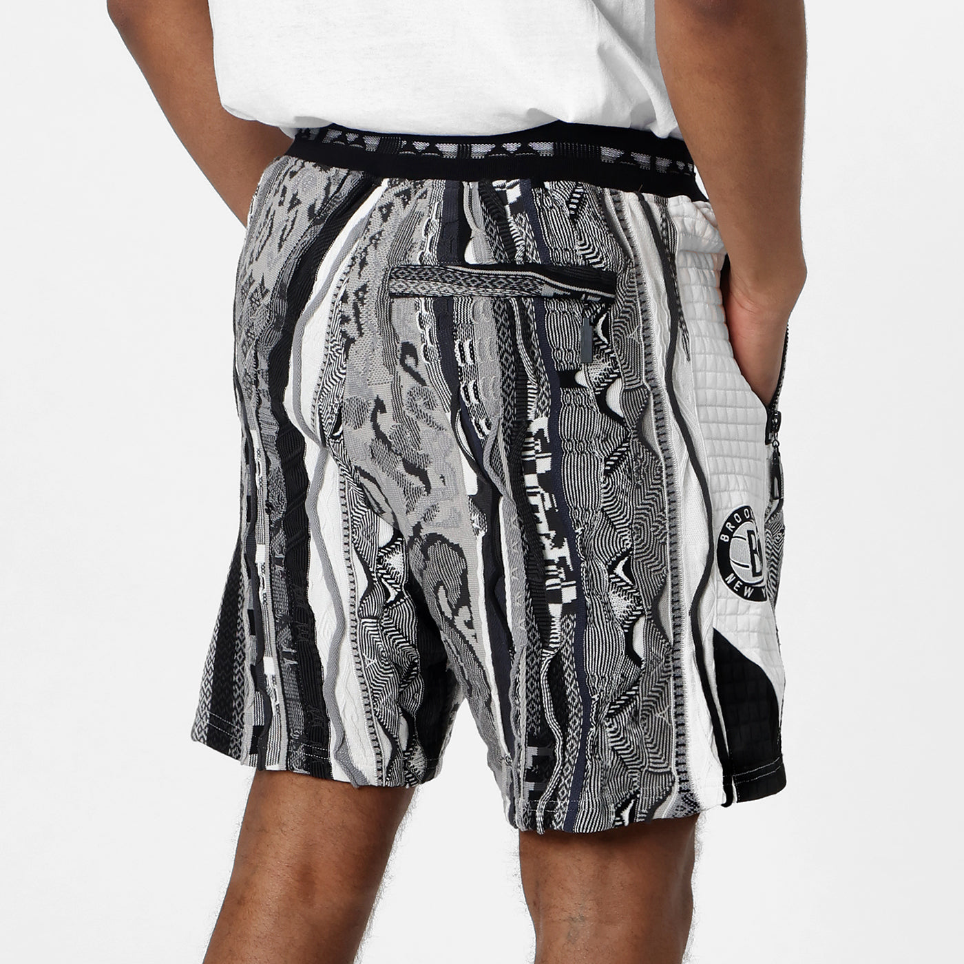 New - COOGI X NBA X Protege - Brooklyn Nets Sweater Knit Basketball Shorts