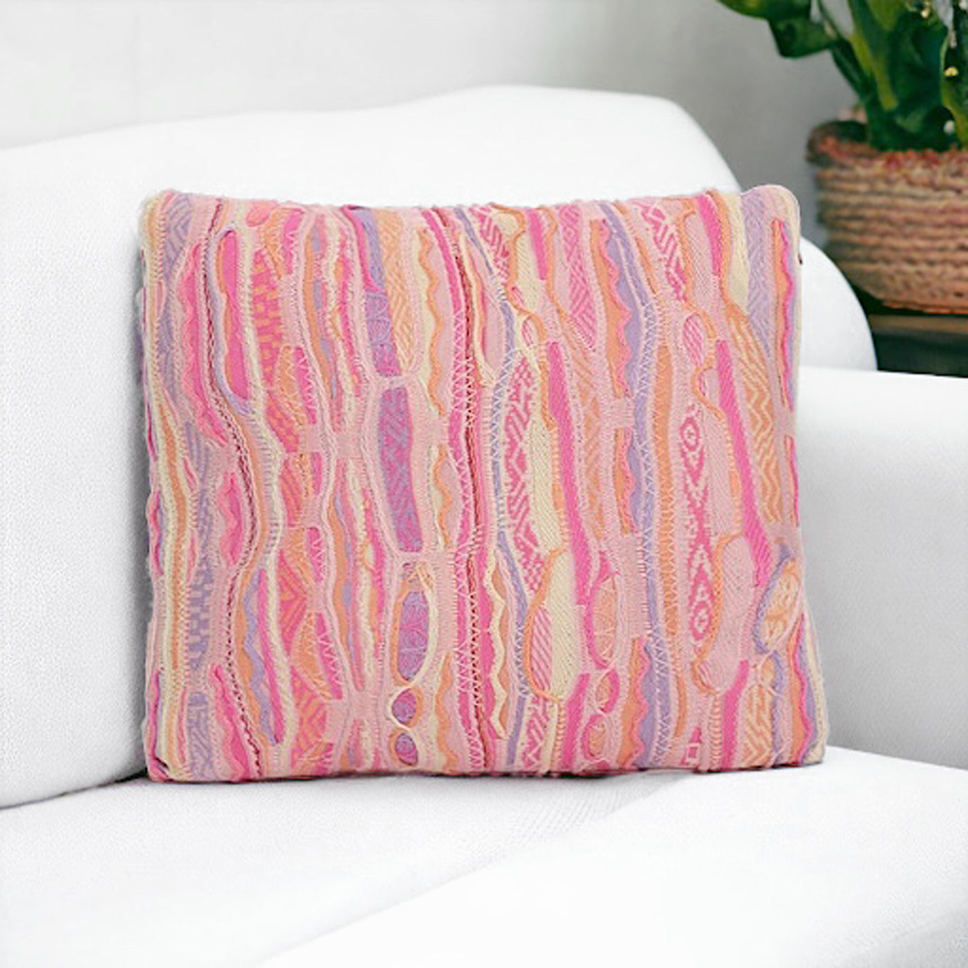 COOGI Pacific Rose Throw Pillow 21x21 Inch