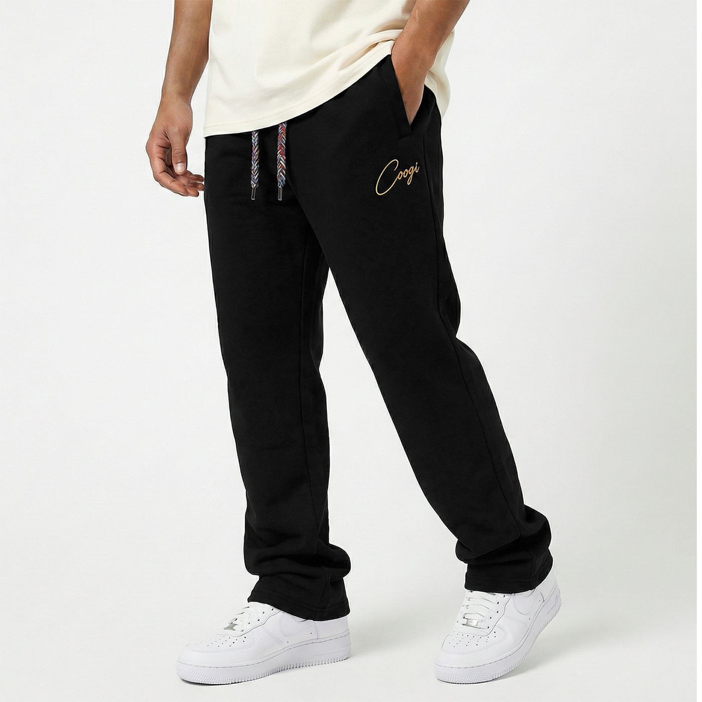 New - COOGI Script Jogger - Oversized - Black: COOGI Crown Reserve HeavyLuxe Fleece