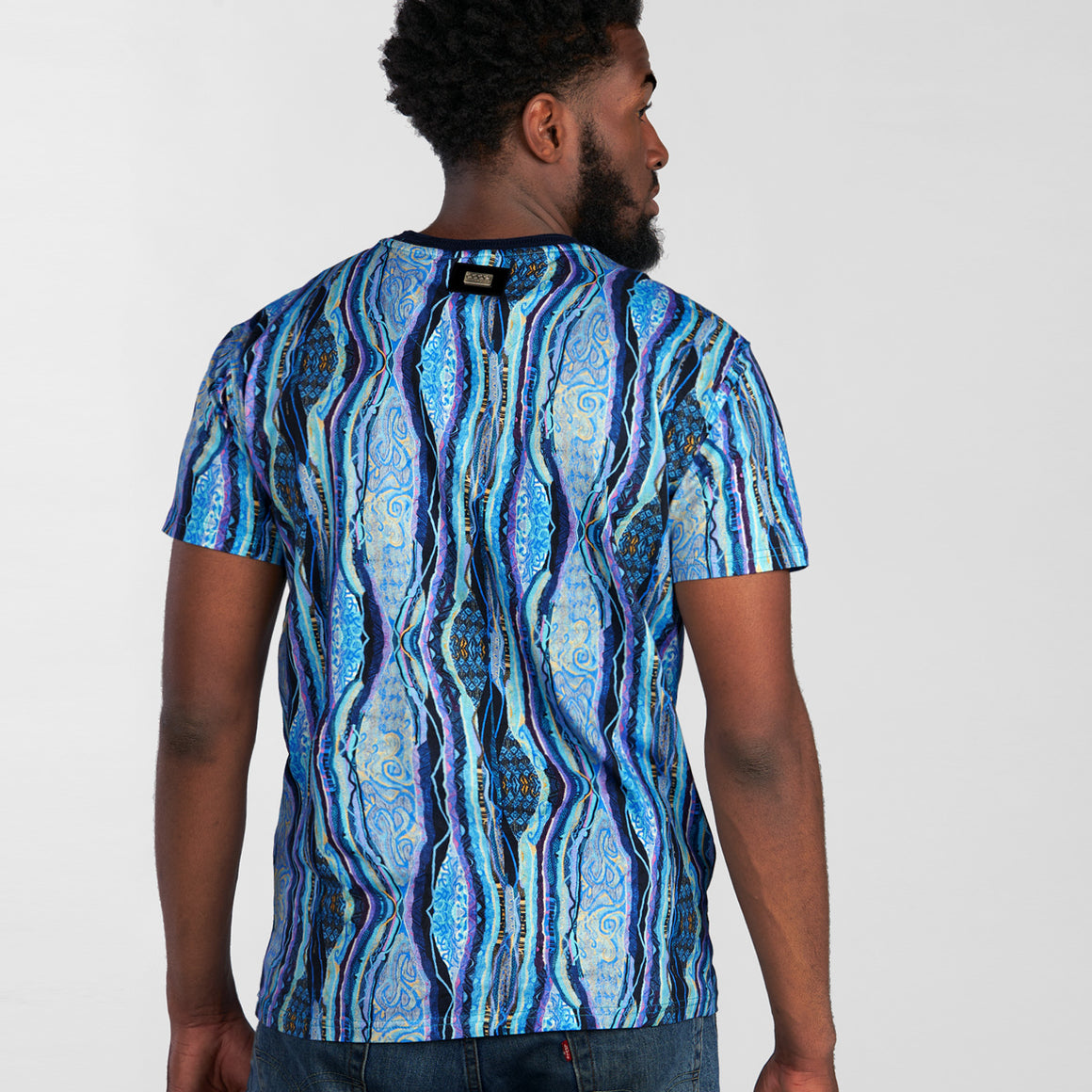 COOGI CLASSIC BLUES ALL-OVER V-NECK TEE