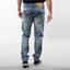 COOGI Brilliant Mixed-Media Sweater Piece Denim Jeans