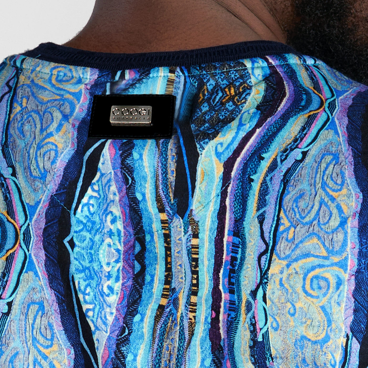 COOGI CLASSIC BLUES ALL-OVER V-NECK TEE