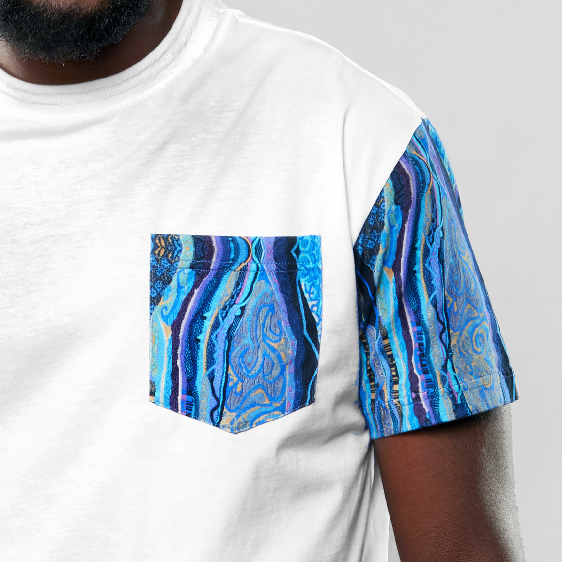 COOGI CLASSIC BLUES PATCHWORK TEE - WHITE